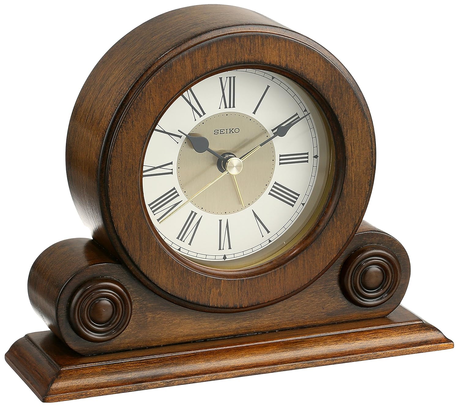 seiko 桌上和桌面闹钟棕色 alder 保护套