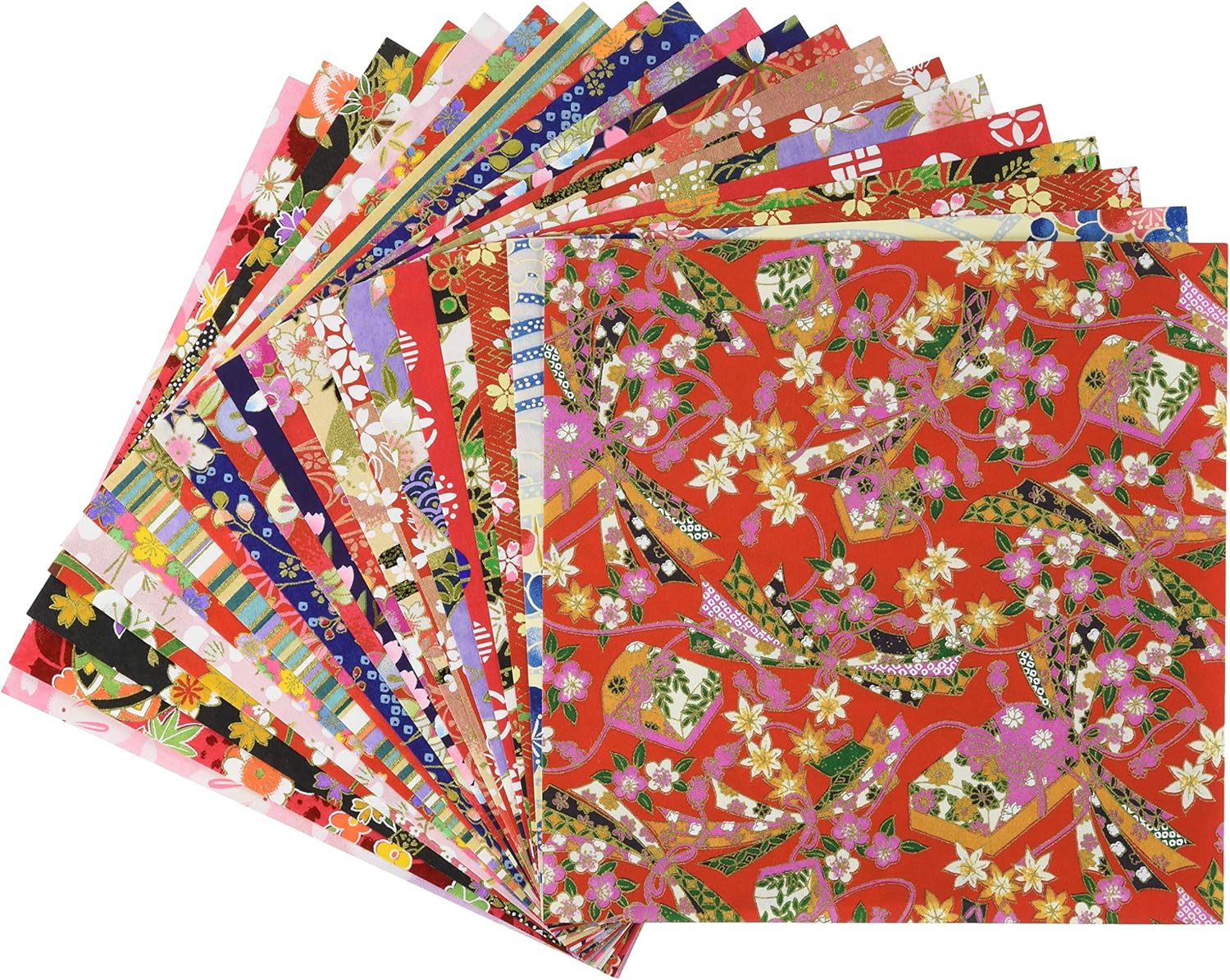 特选 手工染色 千代纸 友禅和纸 特选图案 各种 20 片装