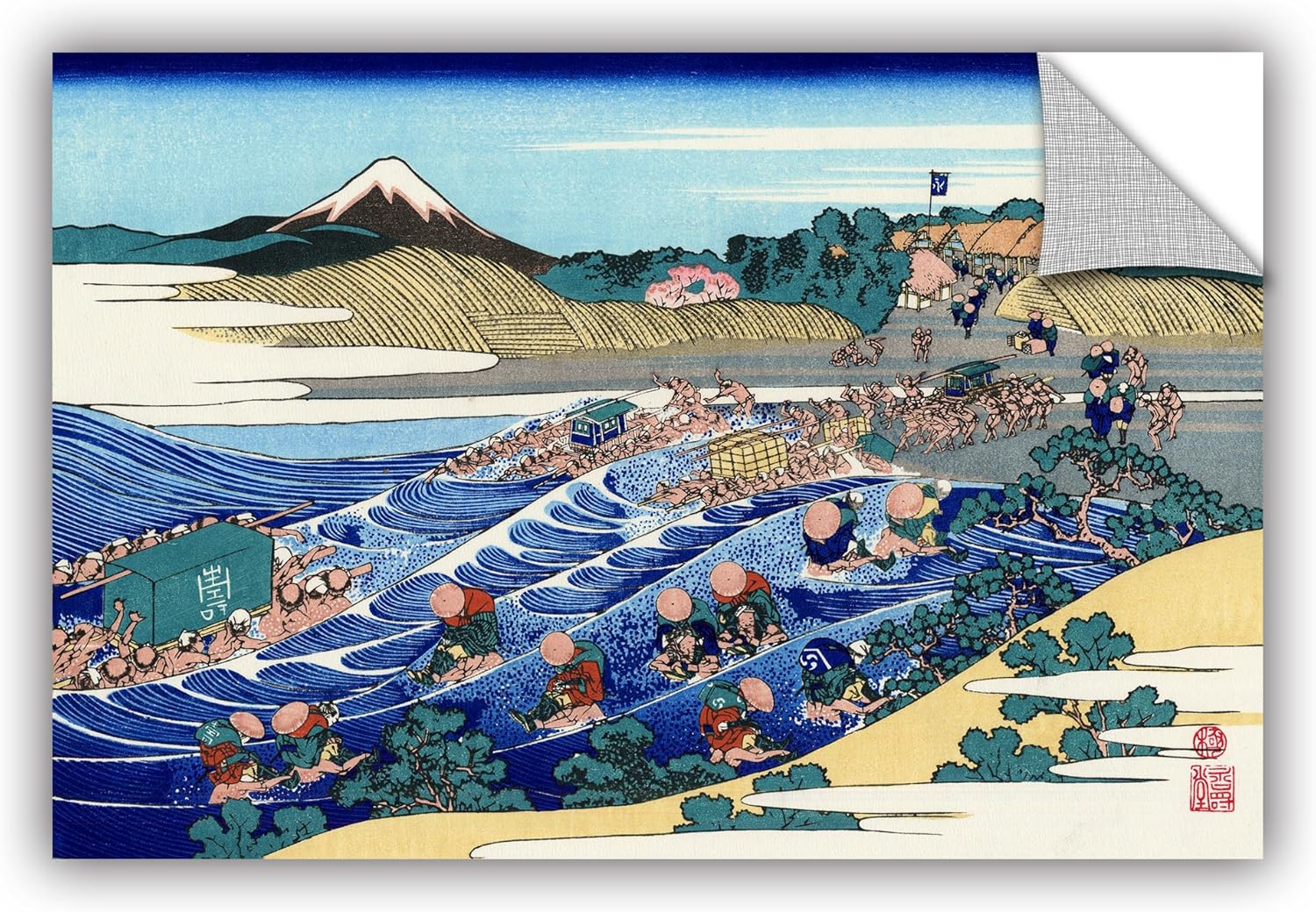 artwall katsushika hokusais the fuji from kanaya