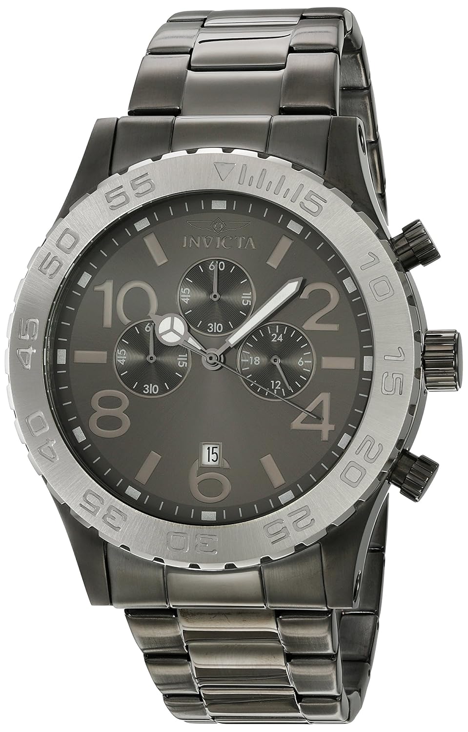 英弗他(invicta)15164男士专研系列计时青铜色表盘青铜色钢制表带腕表