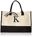 Mud Pie K-Initial Canvas Tote