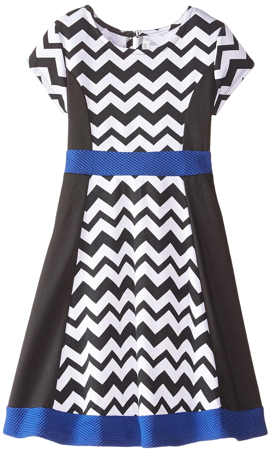 emily west big girls black and white chevron fashion dress