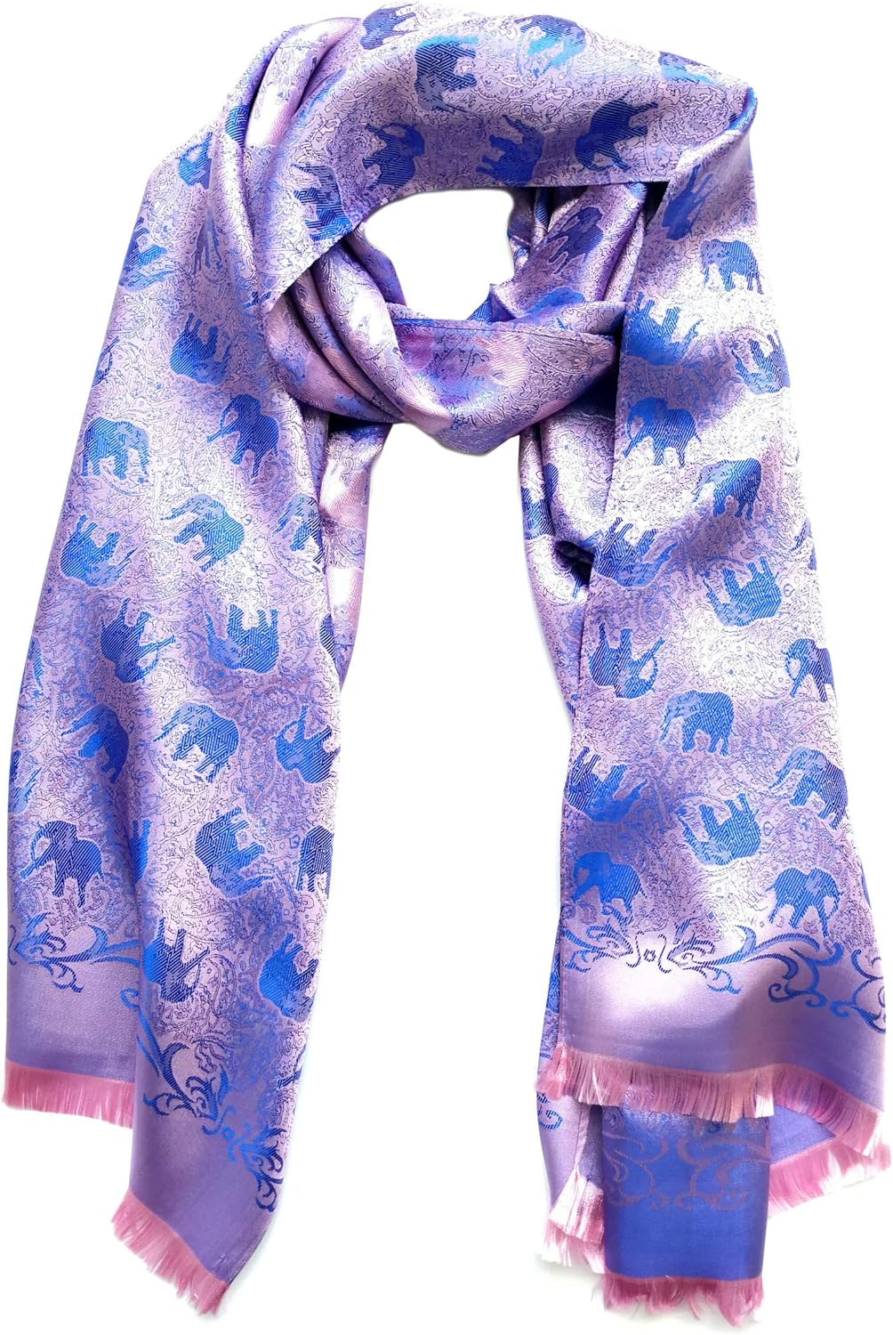 scarves 优雅图案轻质女士大象丝绸围巾