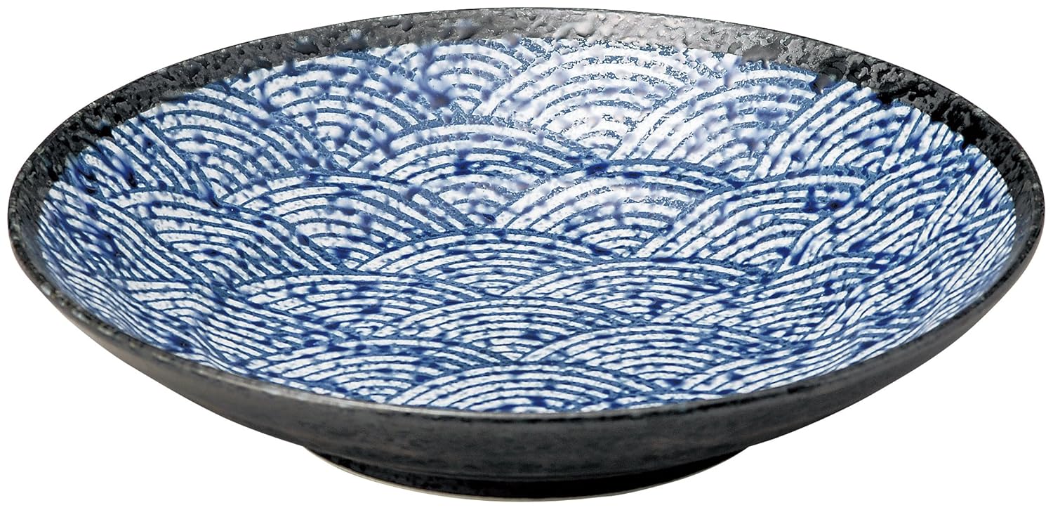 美浓烧 青海波 -江户小纹- 95 盛盘k80231