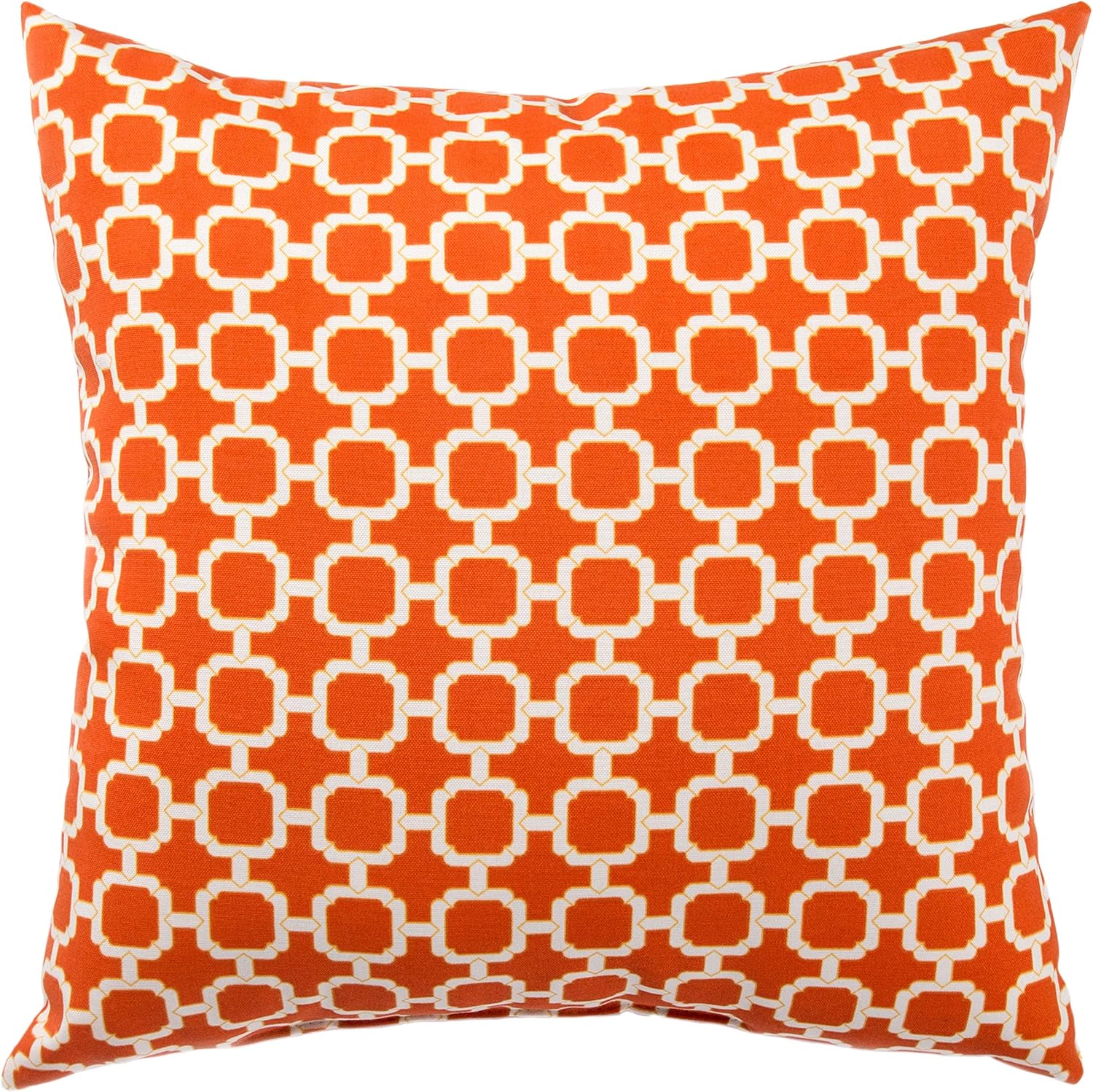 jaipur 几何图案橙色涤纶聚拢枕头 jaffa hockley 18 x 18" plw102111