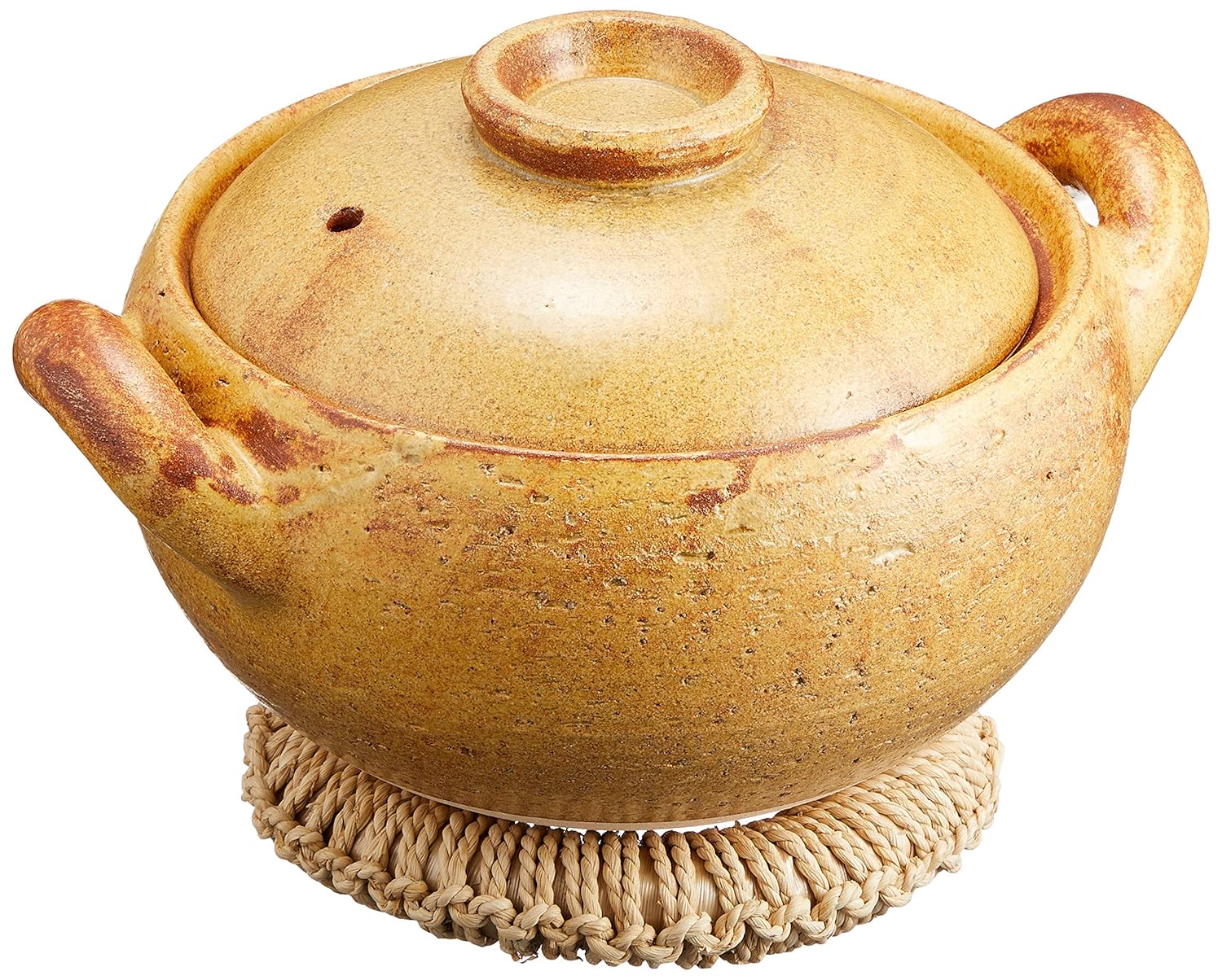 长谷制陶 (nagatani seitou) 陶锅 黄色 1600ml 长谷园 橘汁锅 大 nct