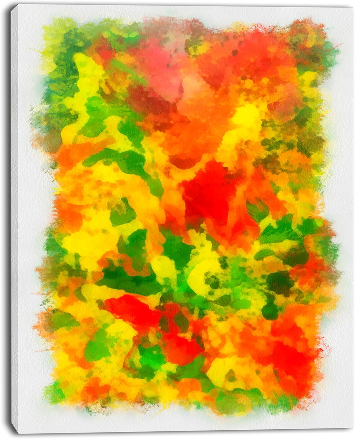 设计艺术 pt13878-30-40 彩色手工绘制花卉背景花艺术画布,76.