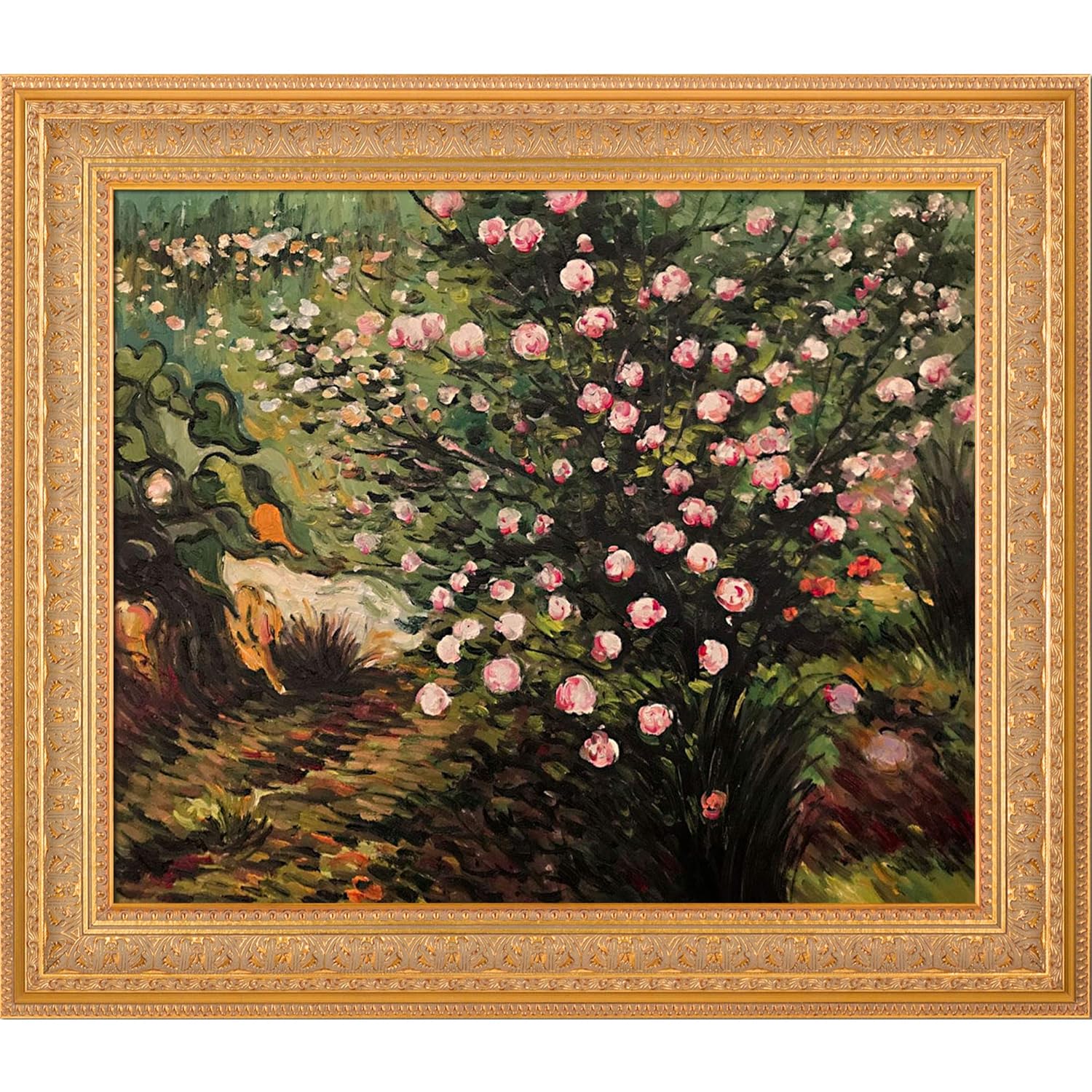 overstockart rosebush in blossom 作品 文森特·梵高 带框手绘油画