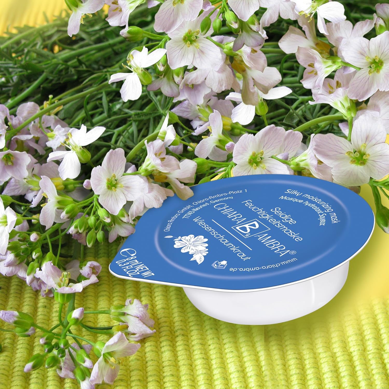 chiara ambra 丝绸湿度*面具 草地泡沫草 用于浓郁的夜间应用