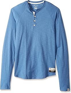 Champion 男式 Authentic Originals Henley长袖T恤衫