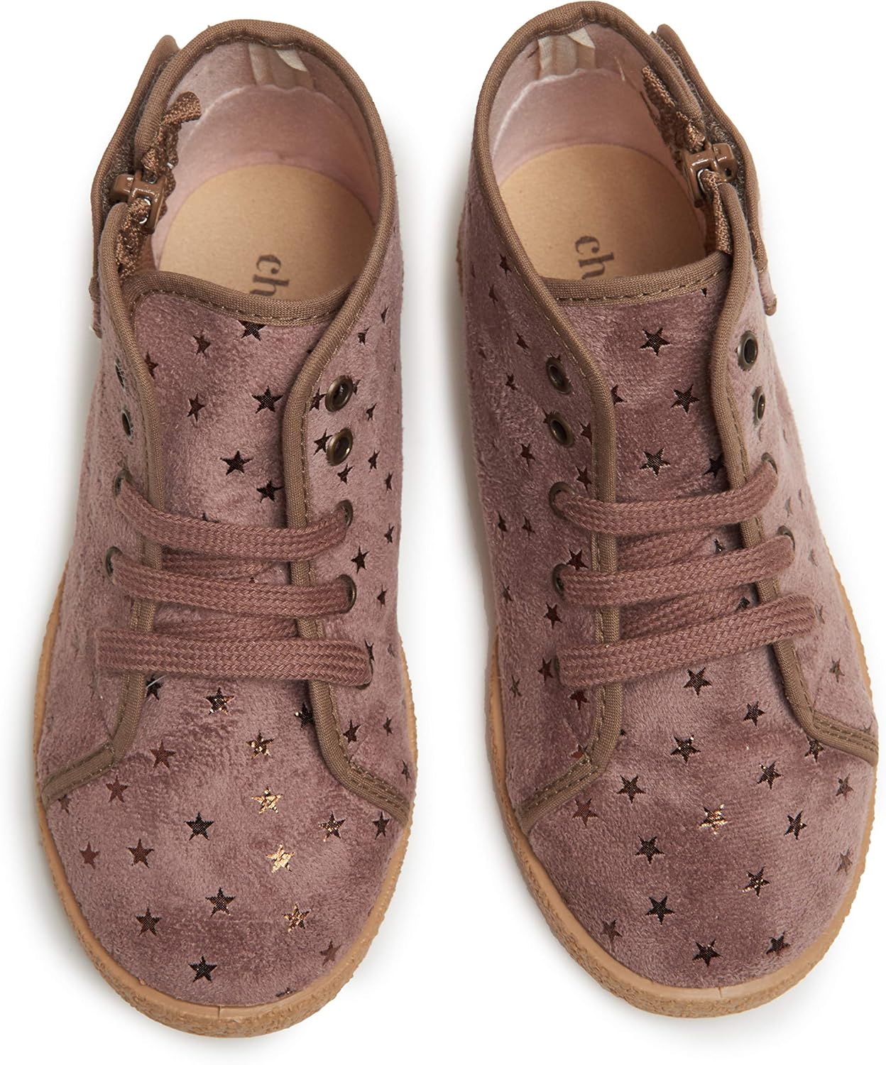 childrenchic 中性款麂皮 macalister 系带短靴,带钩环和拉链(学步