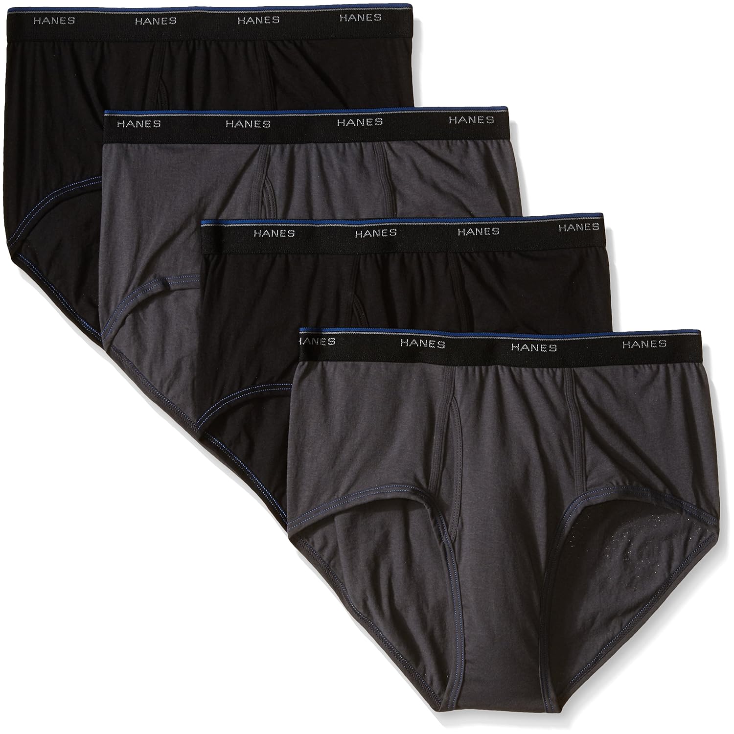 hanes 男式4条装舒适混纺染色内裤各种颜色 什锦 x-large
