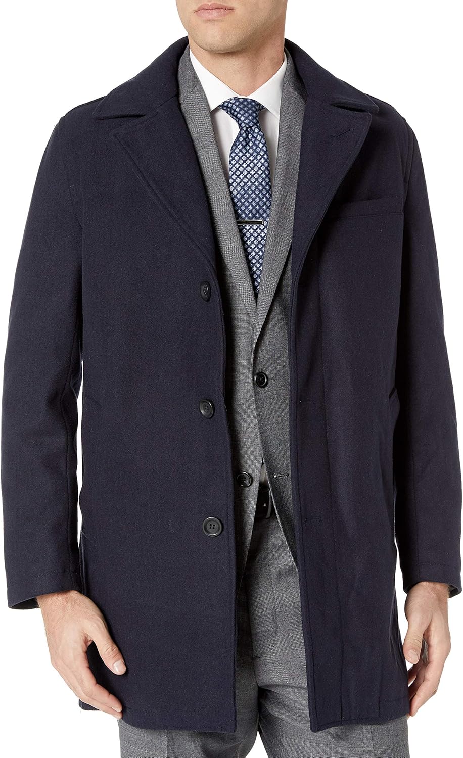 hawke & co 男式 seville 麦尔登呢大衣