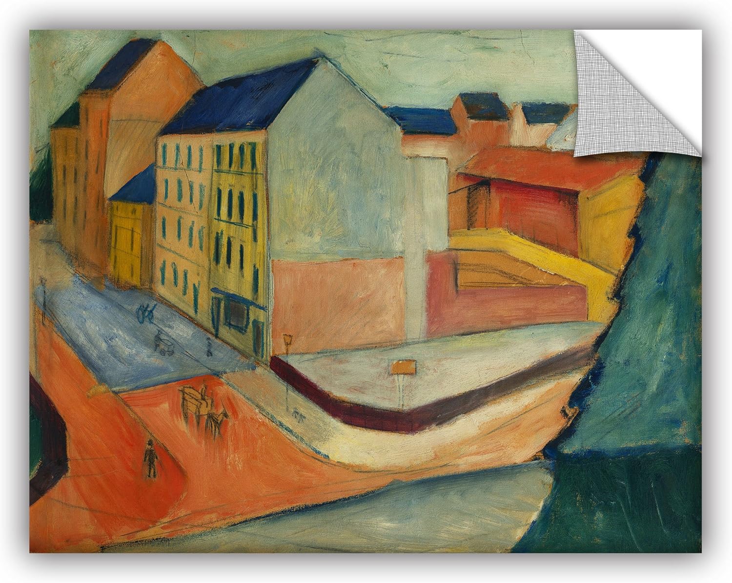 artwall franz marcs unsere strasse mit reitbahn