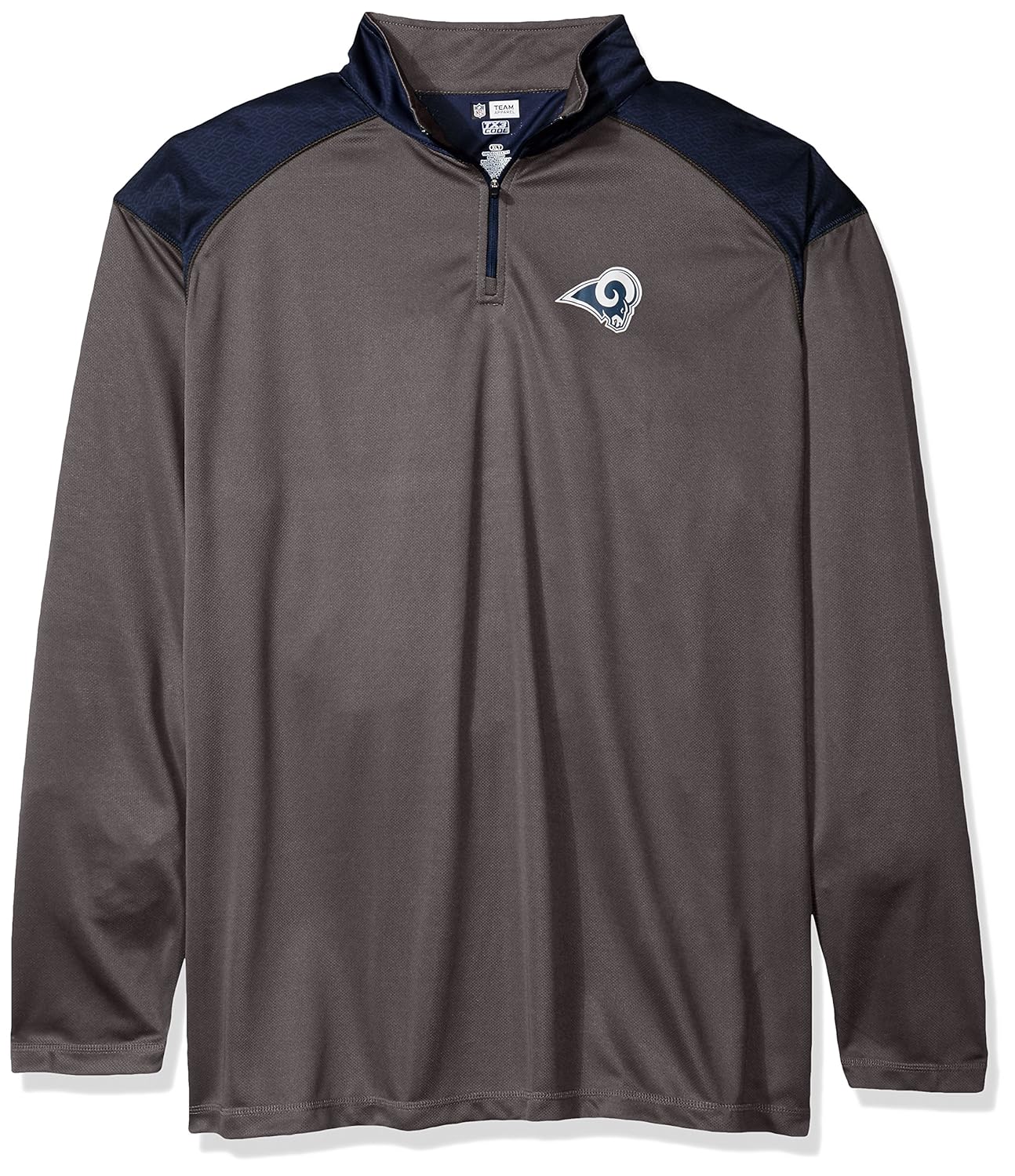 nfl 男士公羊 1/4 拉链涤纶球衣 storm grey/navy 2x/tall