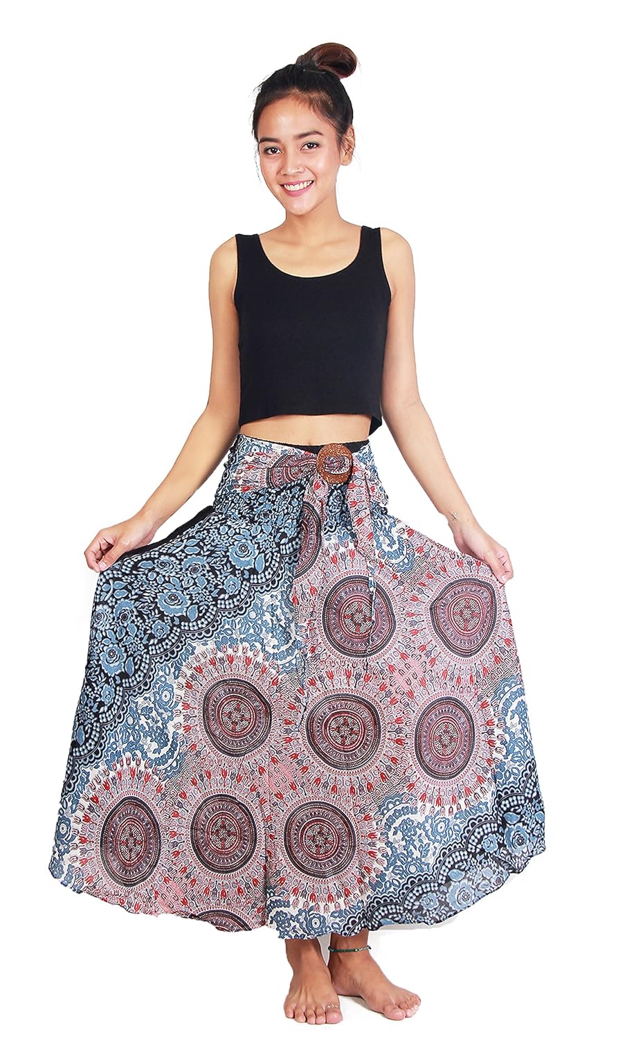 chinrada shop 女士波西米亚长款波西米亚风嬉皮短裙.