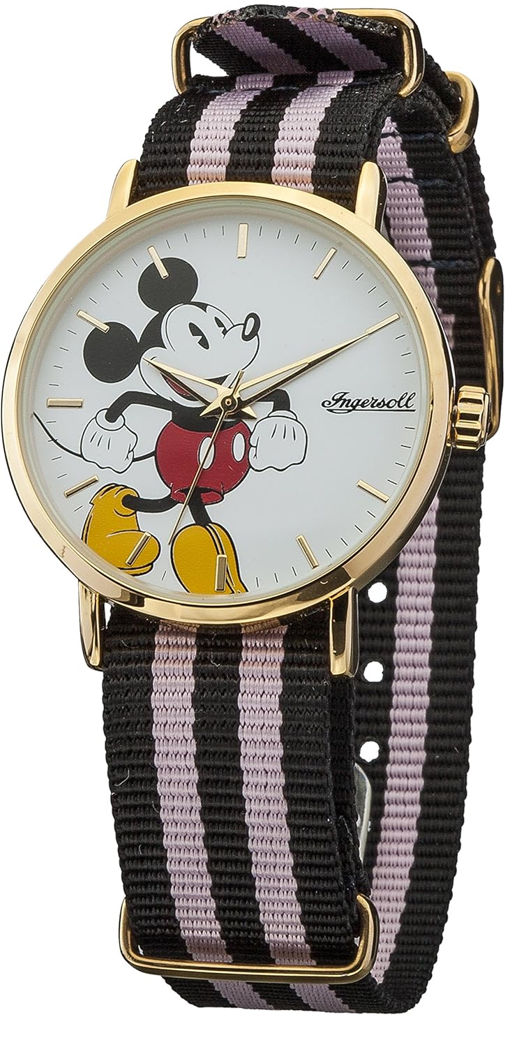 ingersoll 迪士尼中性款石英 analogue 显示,白色表盘和 multi-colour