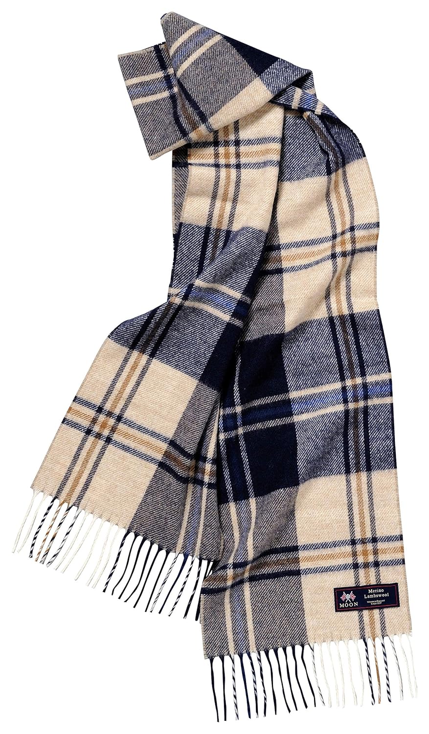 丸真 围巾 英国 moon社 使用羊毛材质 块 25×180cm 0385018100
