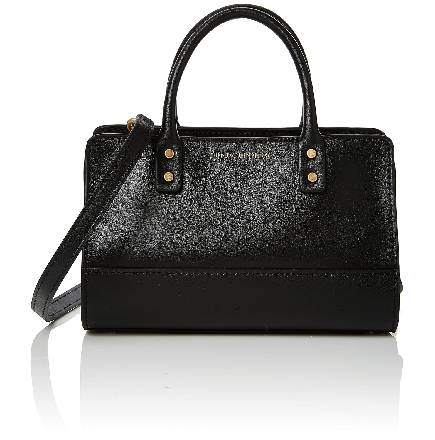 lulu guinness 女式 daphne 斜挎包黑色(黑色)