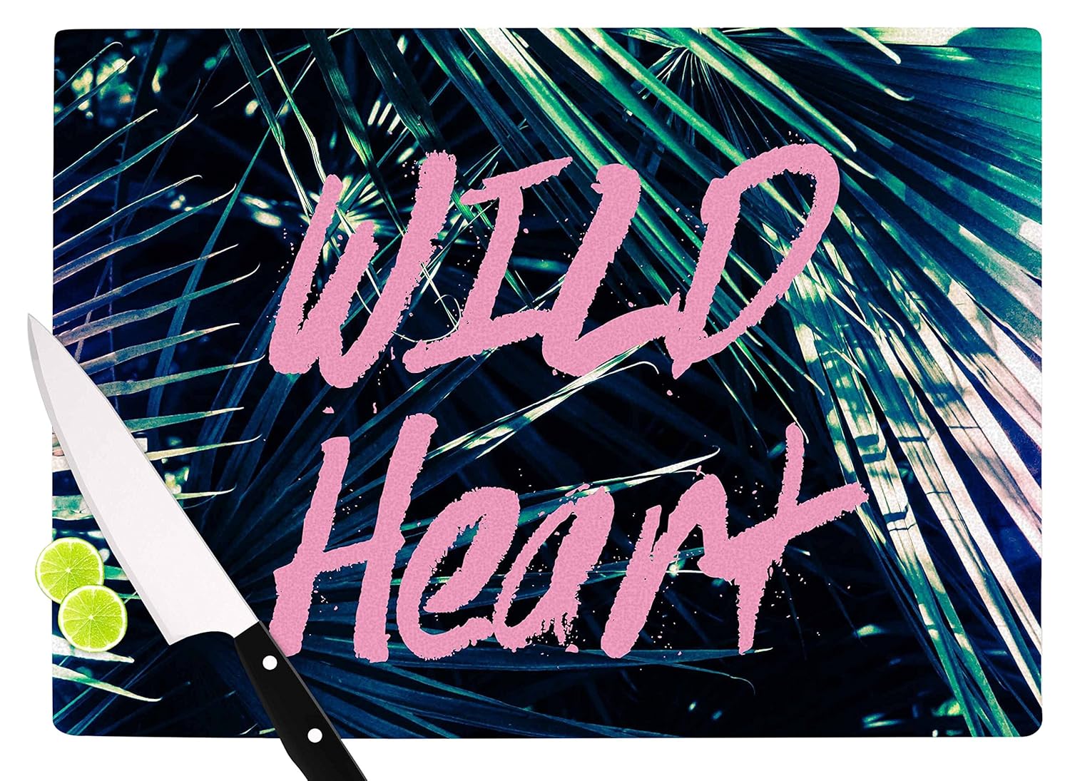 kess inhouse ab2047acb01 ann barnes"wild heart 1" 粉色绿色切割板
