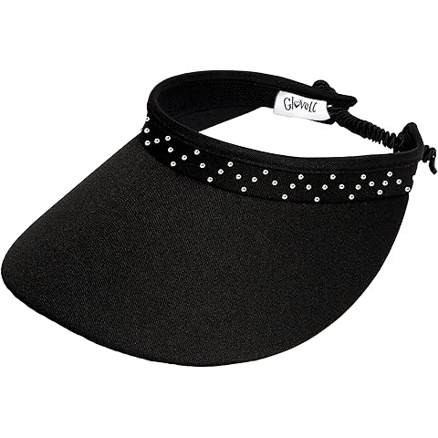 黑色闪亮*方块遮阳帽