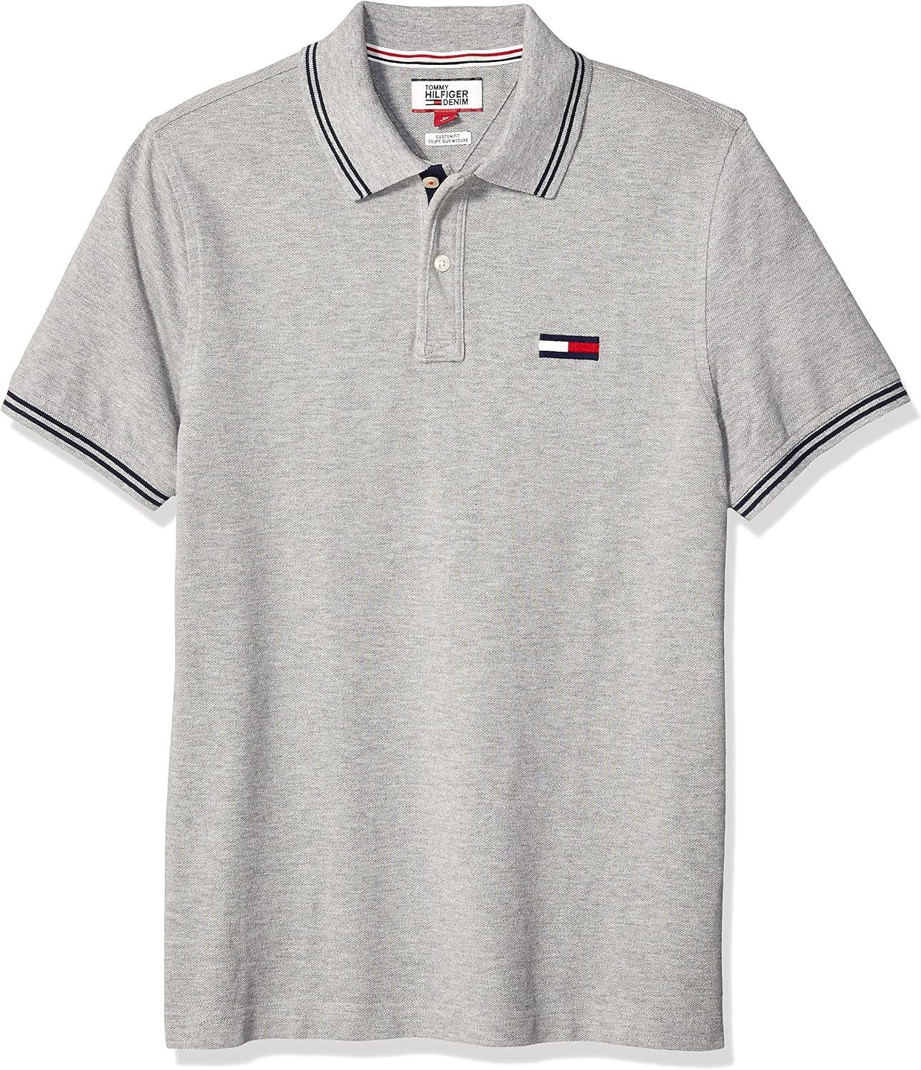 tommy hilfiger 汤米·希尔费格男式big thd 短袖 polo 衫 杂灰色