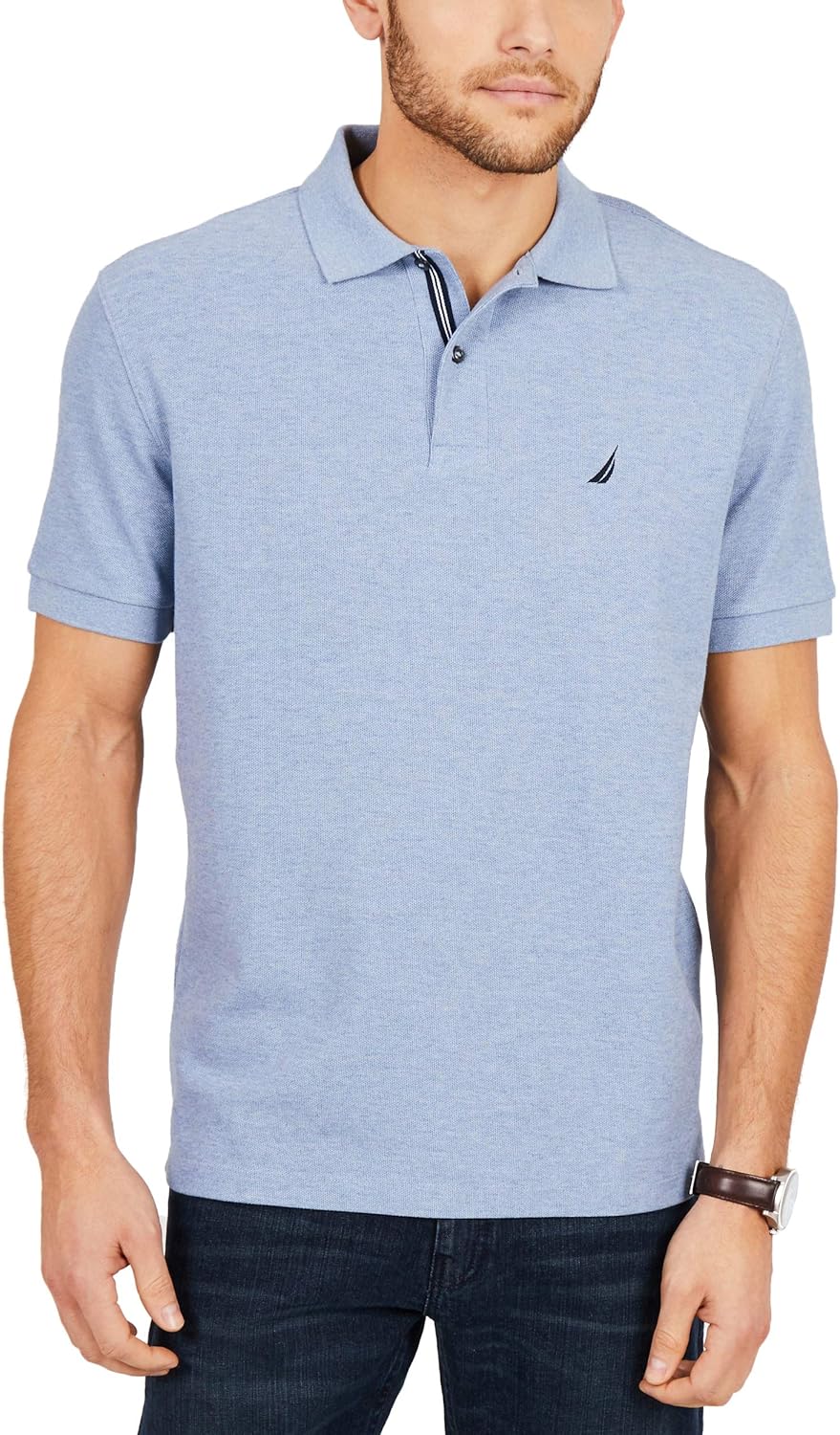 nautica 诺帝卡 男士经典短袖纯色polo衫