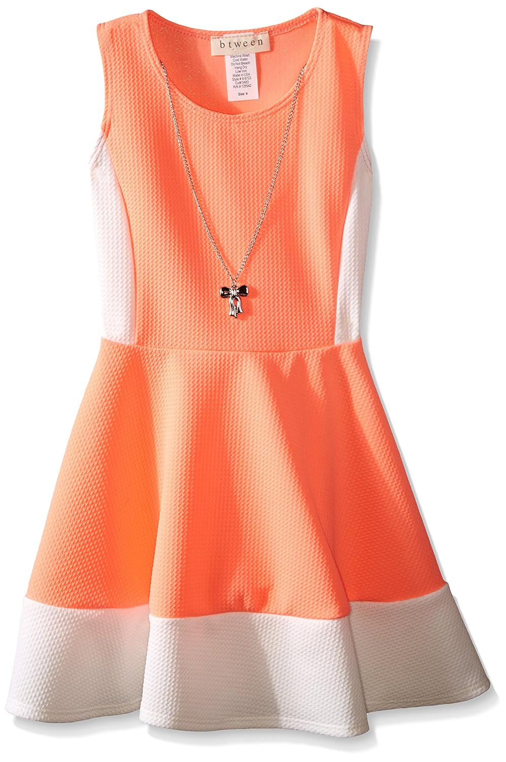 btween 小女孩拼色溜冰裙