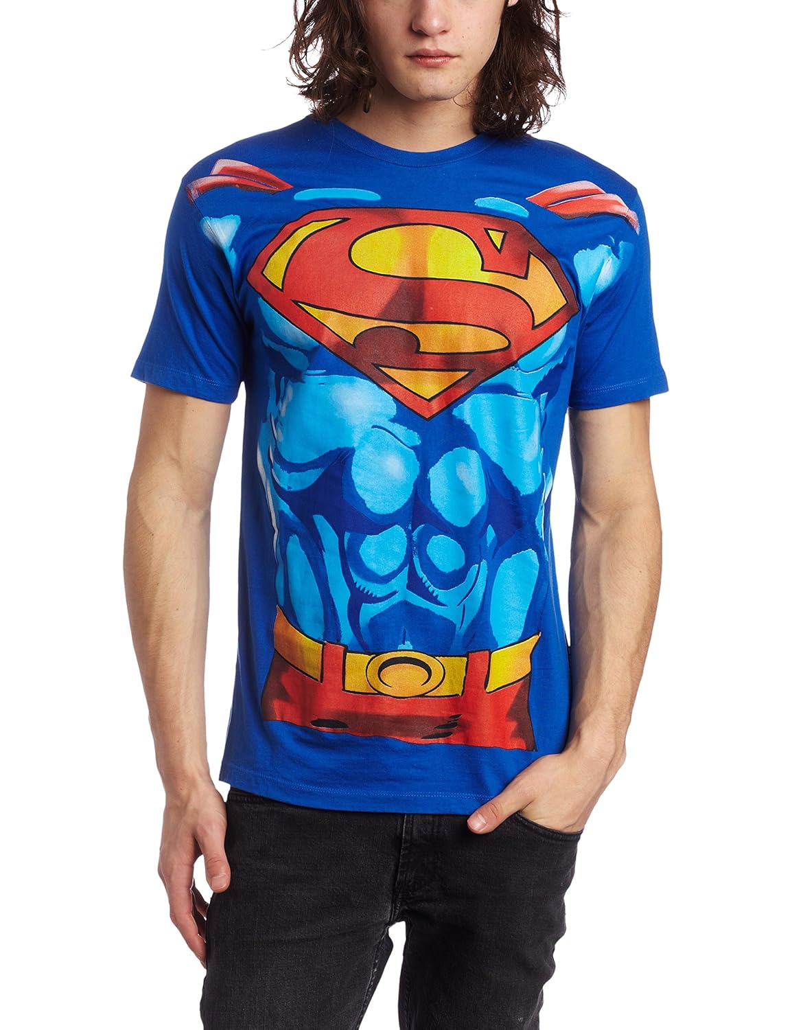 bioworld mens superman muscle costume tee 皇室 x大码