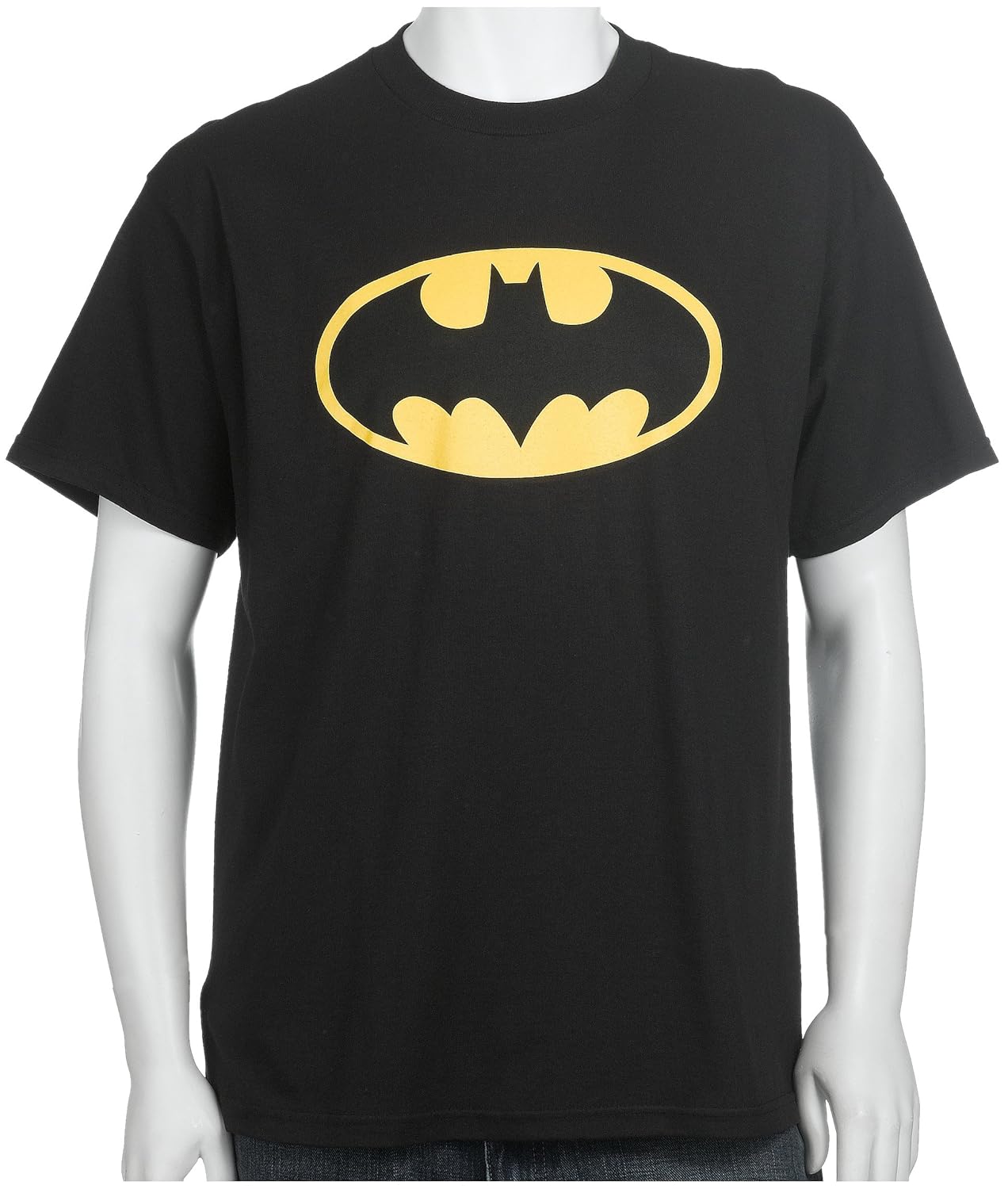 batman 男式蝙蝠侠标志短袖 t 恤 黑色 large