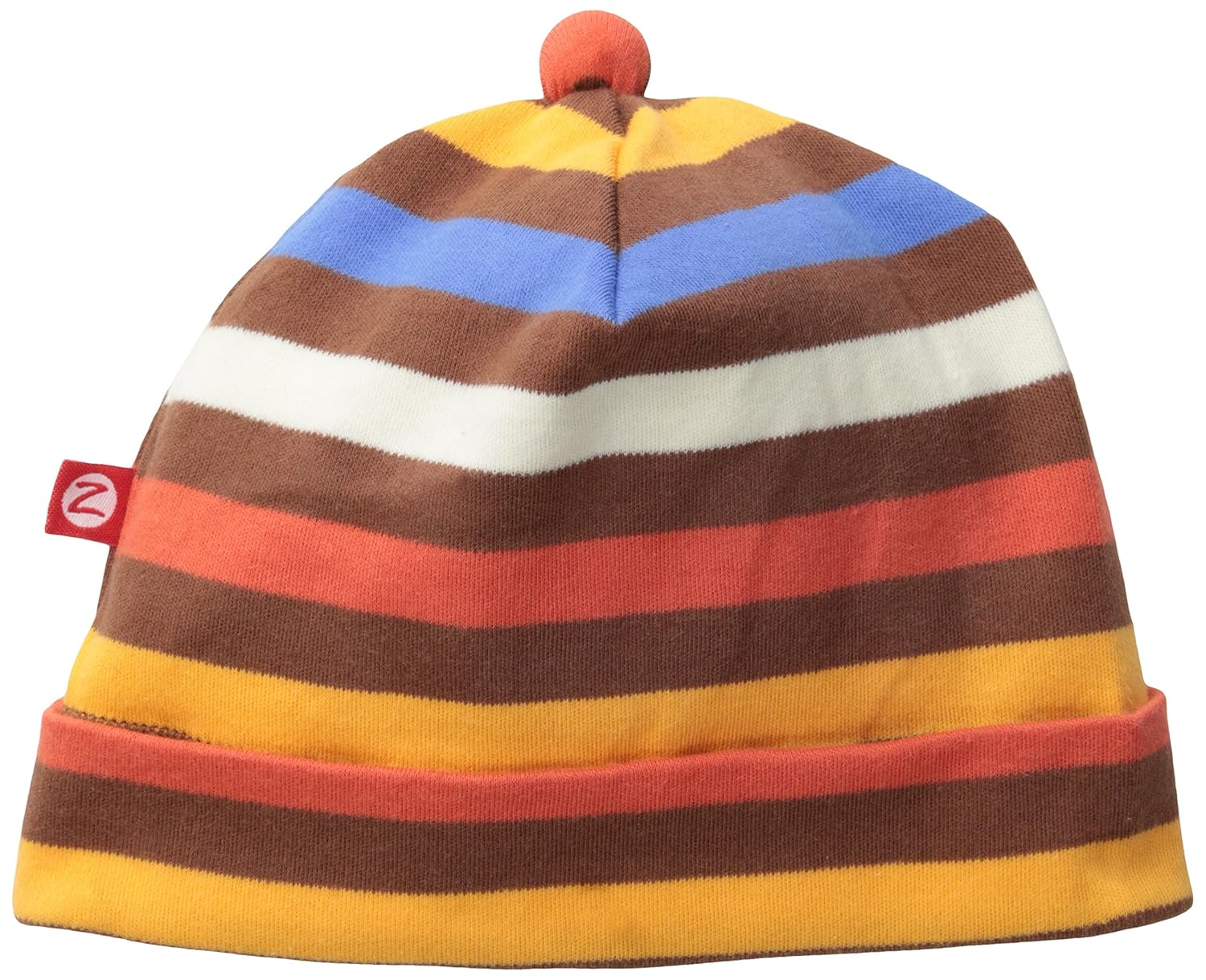 zutano 主要条纹帽子紫红色 / 白色 chocolate/periwinkle 3 months