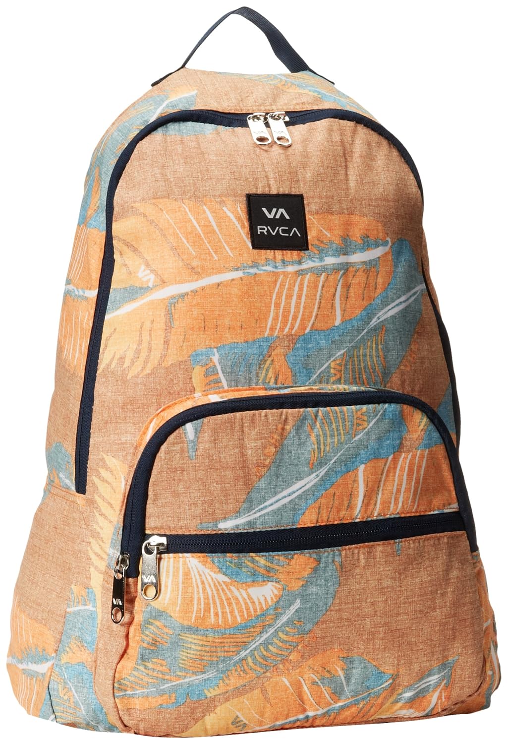 rvca 男式 nine 背包 fronds 皮革棕色 one size