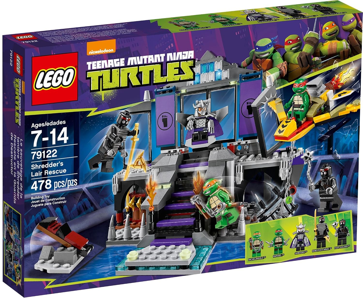 lego 乐高 ninja 忍者神龟系列 粉碎机巢穴救援 79122