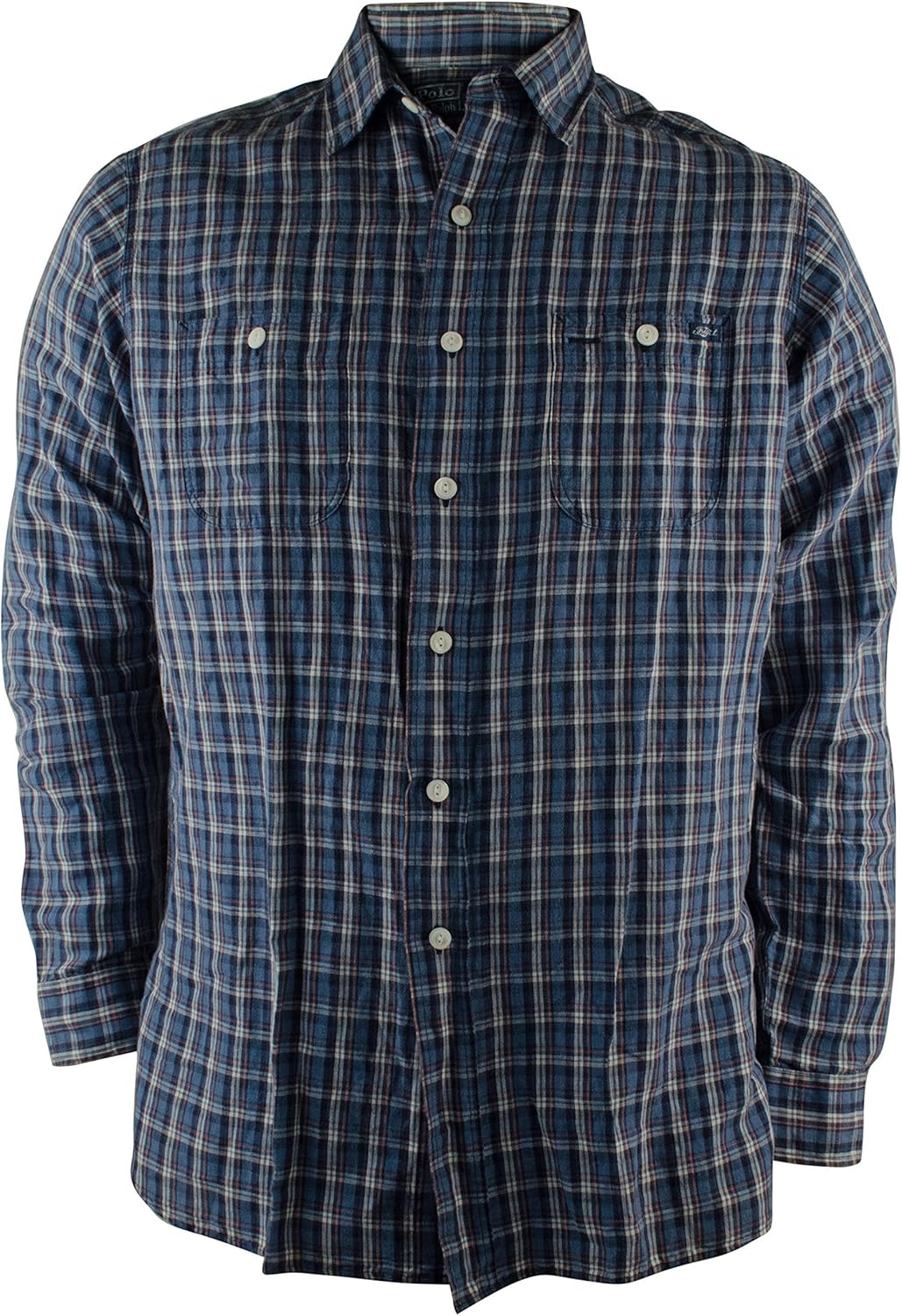 polo ralph lauren 保罗拉夫劳伦男式亚麻混纺格子衬衫