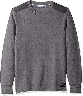 Calvin Klein 男士长袖保暖华夫格圆领衬衫