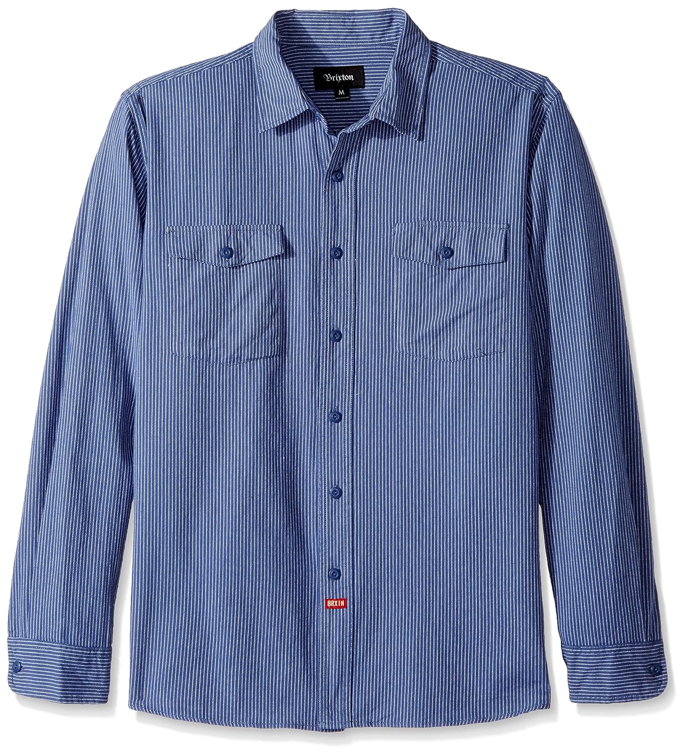 brixton 男式 olson 休闲版型长袖梭织衬衫