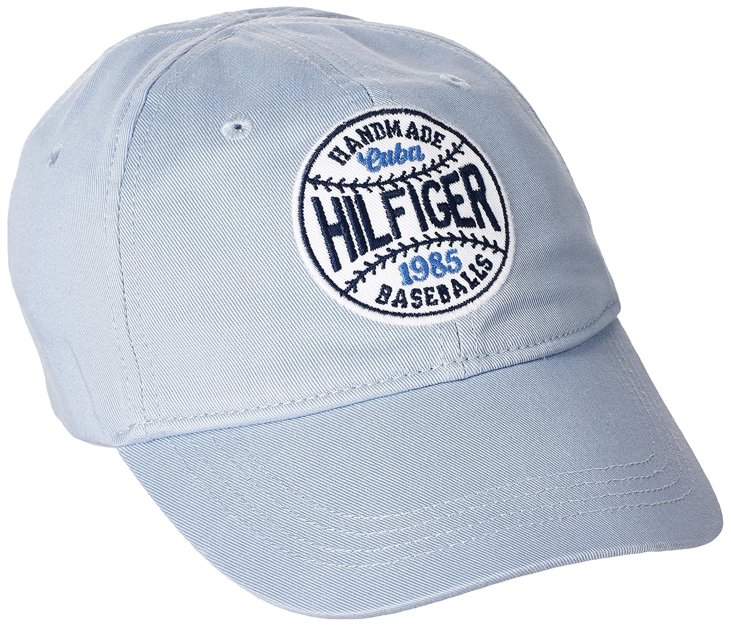 hilfiger 男孩款徽章棒球帽 blue - bleu (covington blue) medium