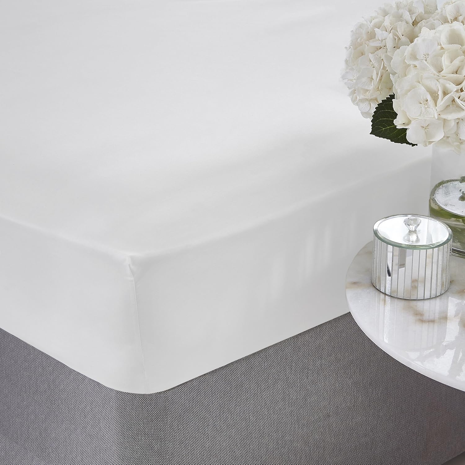 silentnight 埃及长绒棉床笠,白色